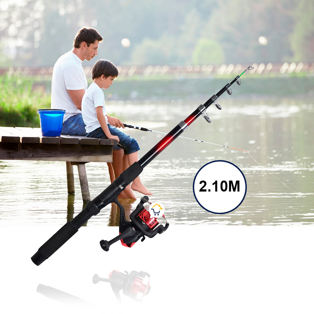 Miniatura 6 de Caña De Pescar 2.10 Mts Anzuelos SY200